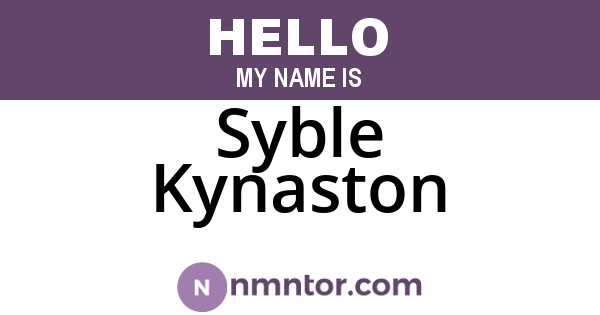 Syble Kynaston