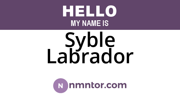Syble Labrador