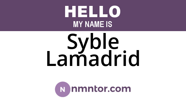 Syble Lamadrid