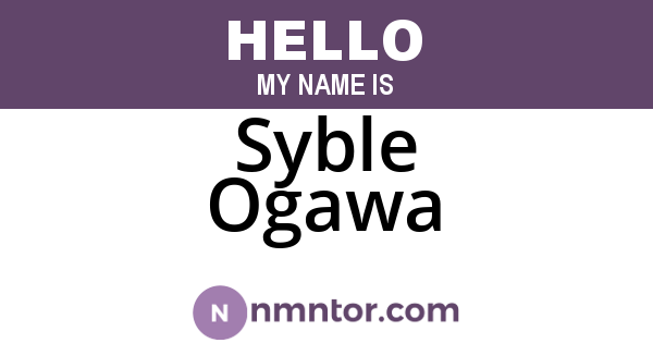 Syble Ogawa