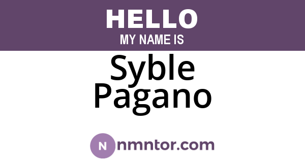 Syble Pagano