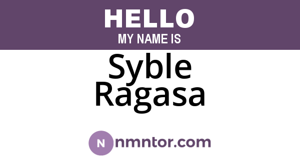 Syble Ragasa