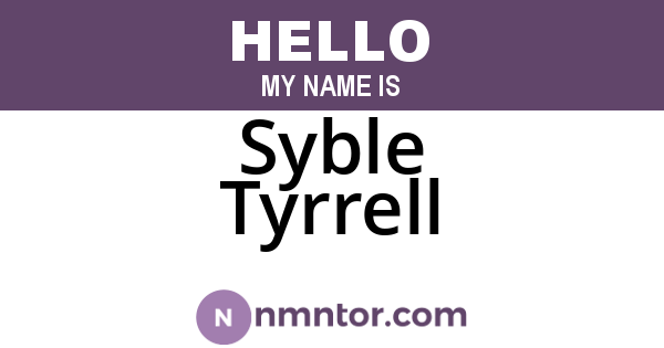 Syble Tyrrell