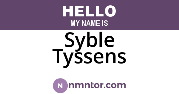 Syble Tyssens