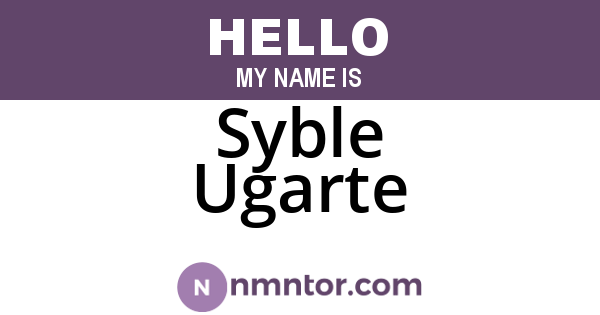 Syble Ugarte
