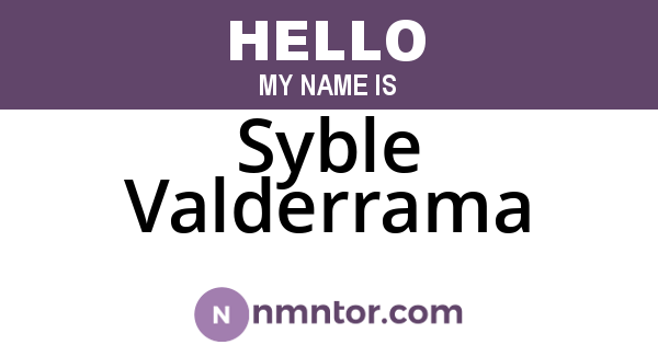 Syble Valderrama