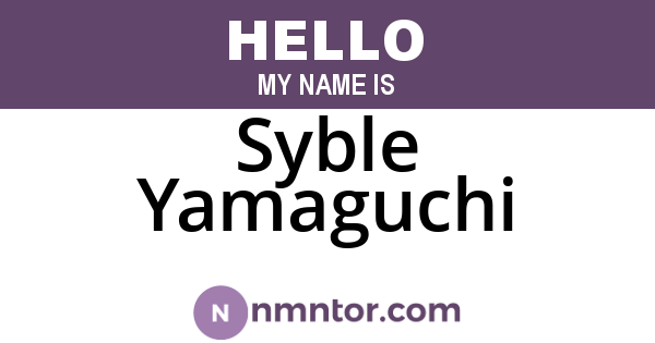 Syble Yamaguchi