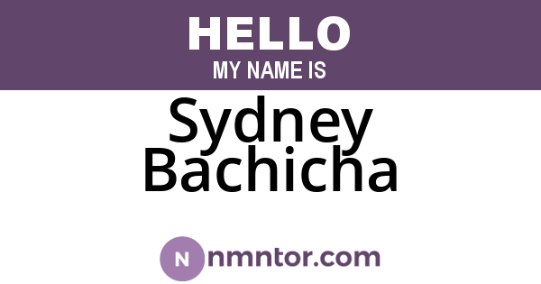 Sydney Bachicha