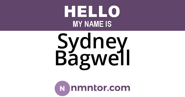 Sydney Bagwell