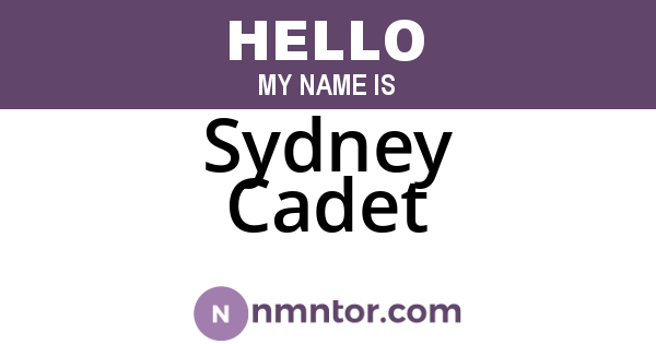 Sydney Cadet