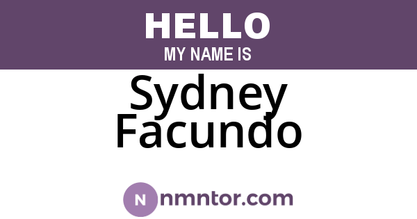 Sydney Facundo