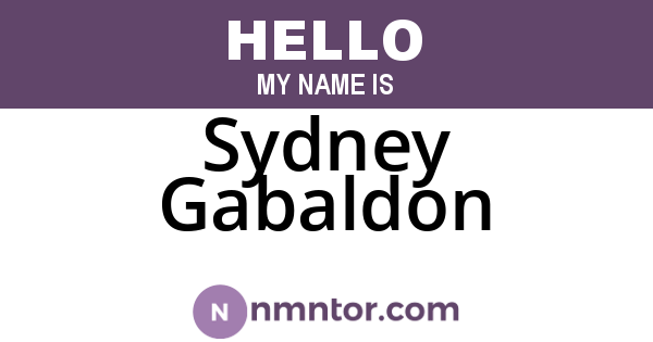 Sydney Gabaldon