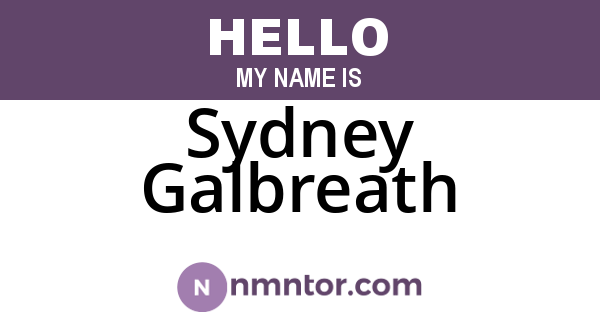 Sydney Galbreath