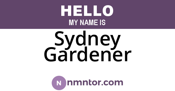 Sydney Gardener
