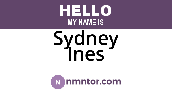 Sydney Ines