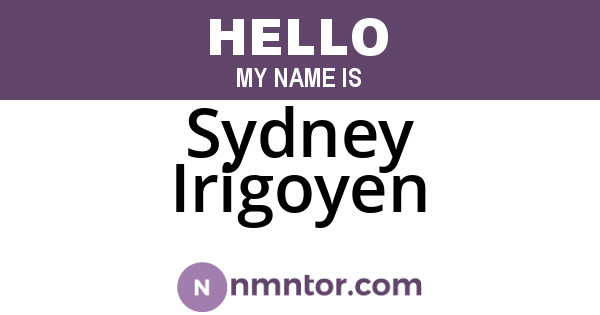 Sydney Irigoyen