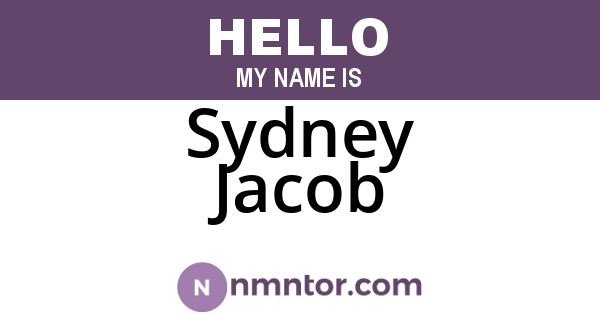 Sydney Jacob