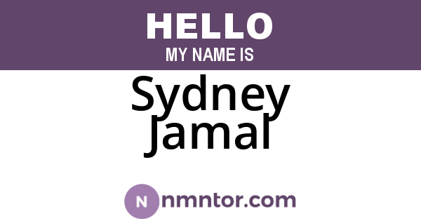 Sydney Jamal
