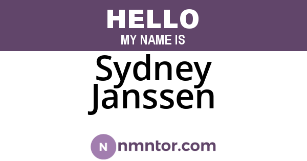 Sydney Janssen