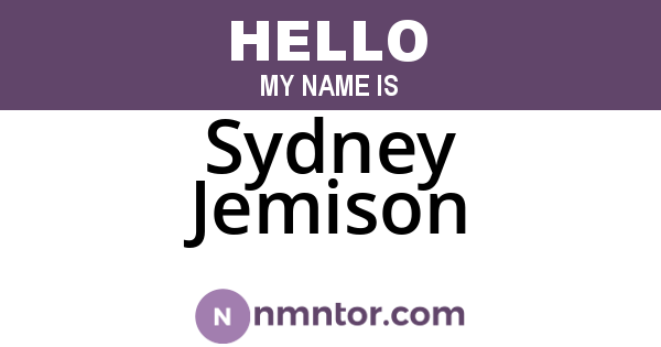 Sydney Jemison