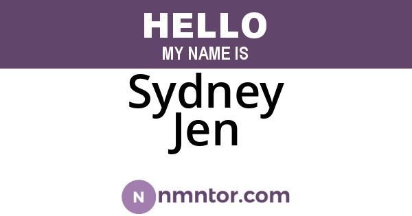 Sydney Jen
