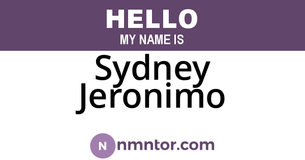 Sydney Jeronimo