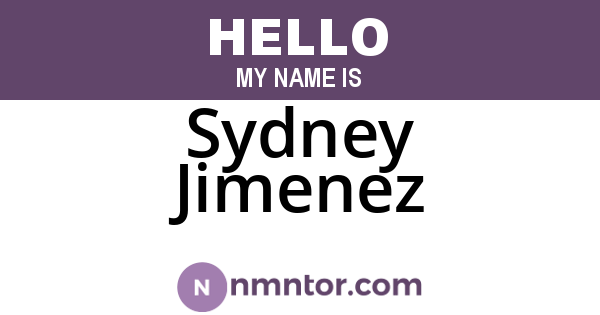 Sydney Jimenez