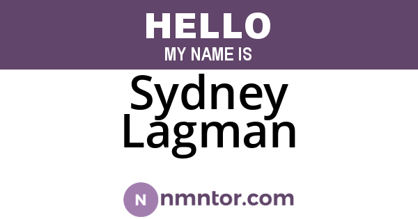 Sydney Lagman