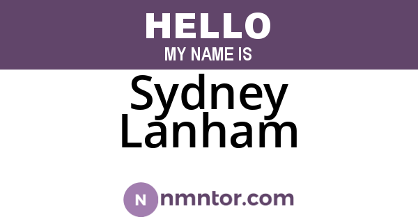 Sydney Lanham