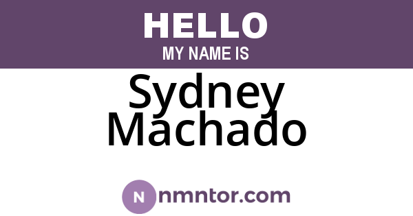 Sydney Machado
