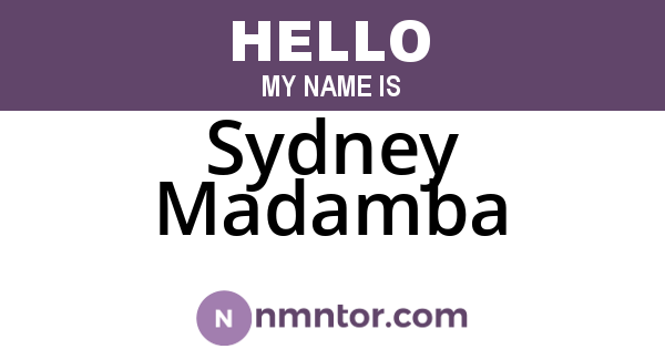 Sydney Madamba
