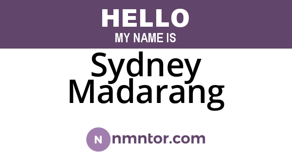 Sydney Madarang
