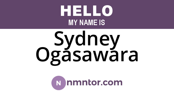 Sydney Ogasawara