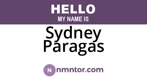 Sydney Paragas