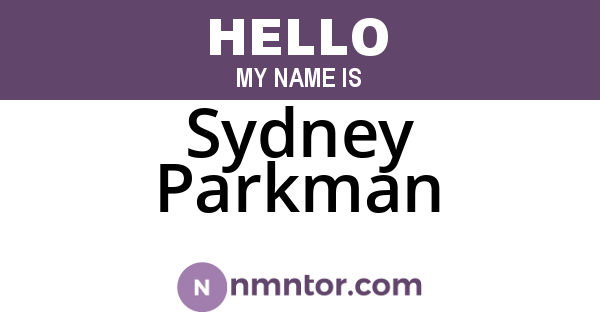 Sydney Parkman