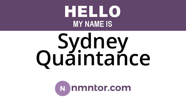Sydney Quaintance