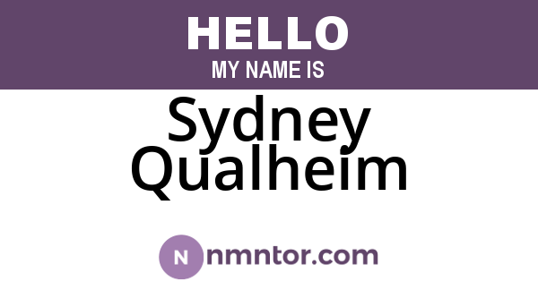 Sydney Qualheim