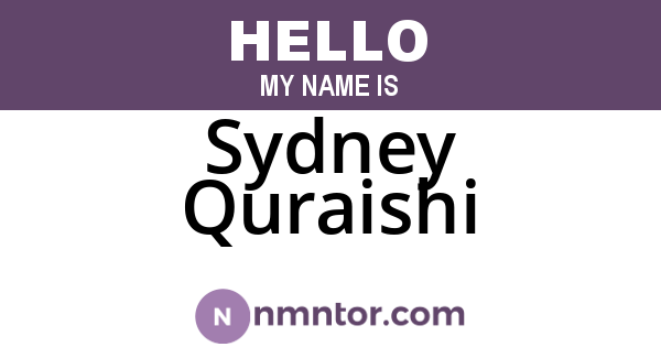 Sydney Quraishi