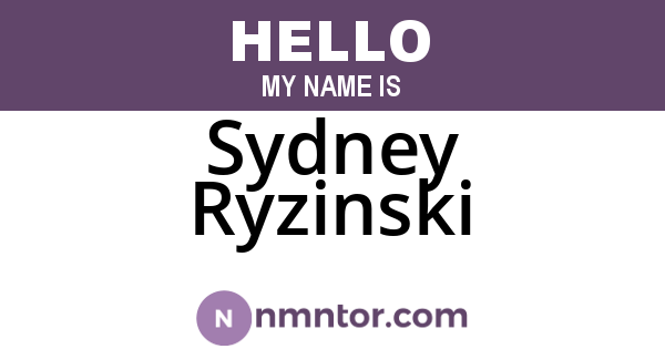 Sydney Ryzinski