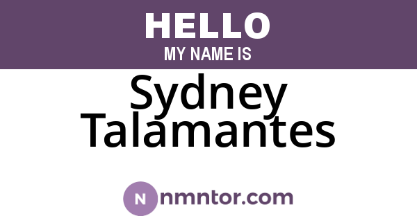 Sydney Talamantes