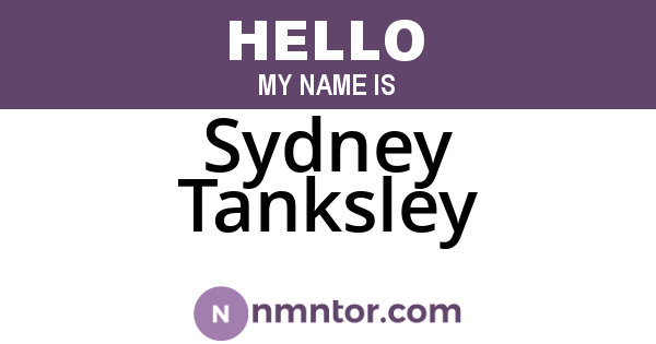 Sydney Tanksley