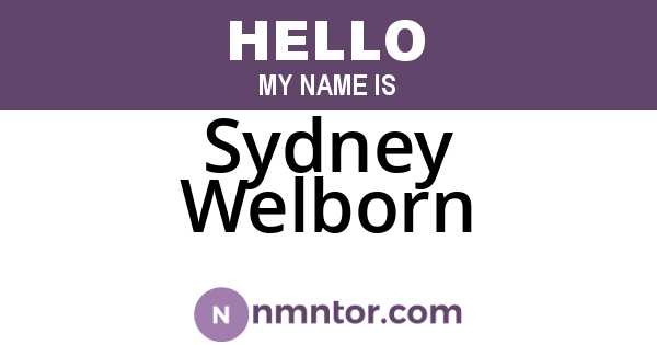 Sydney Welborn