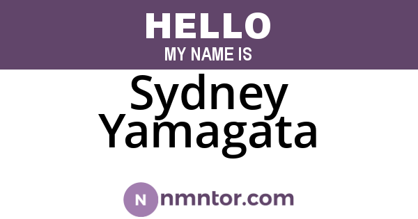 Sydney Yamagata