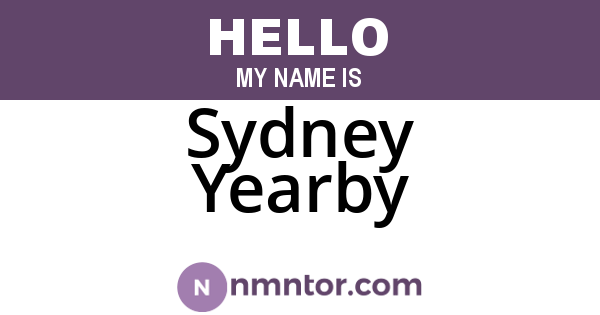 Sydney Yearby