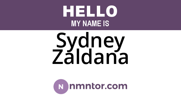 Sydney Zaldana