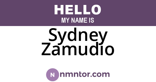 Sydney Zamudio