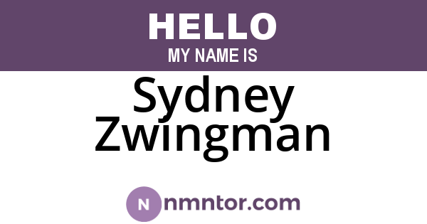 Sydney Zwingman