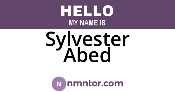 Sylvester Abed