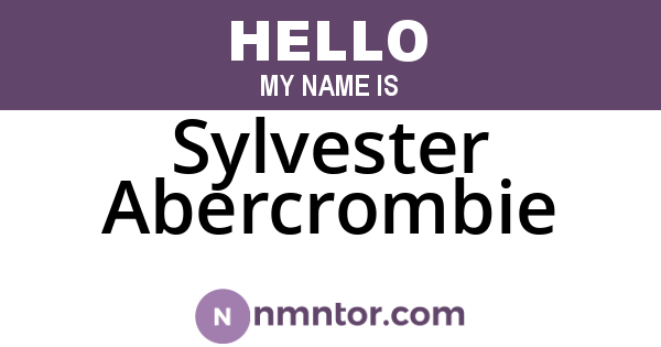 Sylvester Abercrombie
