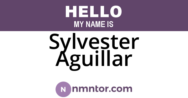 Sylvester Aguillar